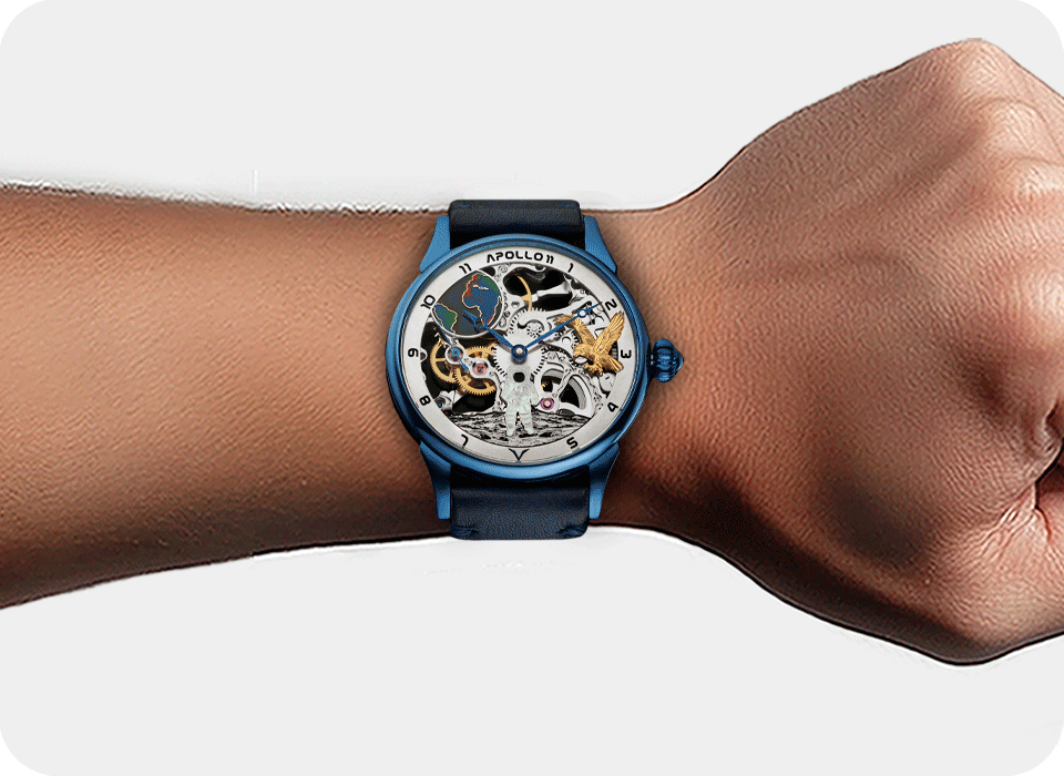 Moon Skeleton Watch - Apollo 11