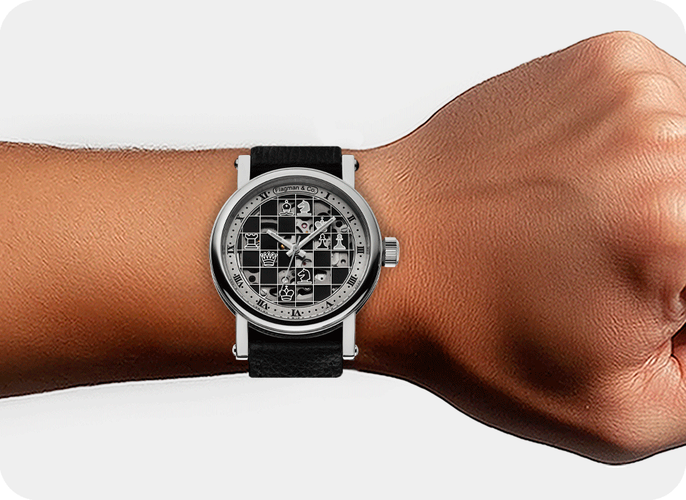 Chess Skeleton Watch - Checkmate Mini Black