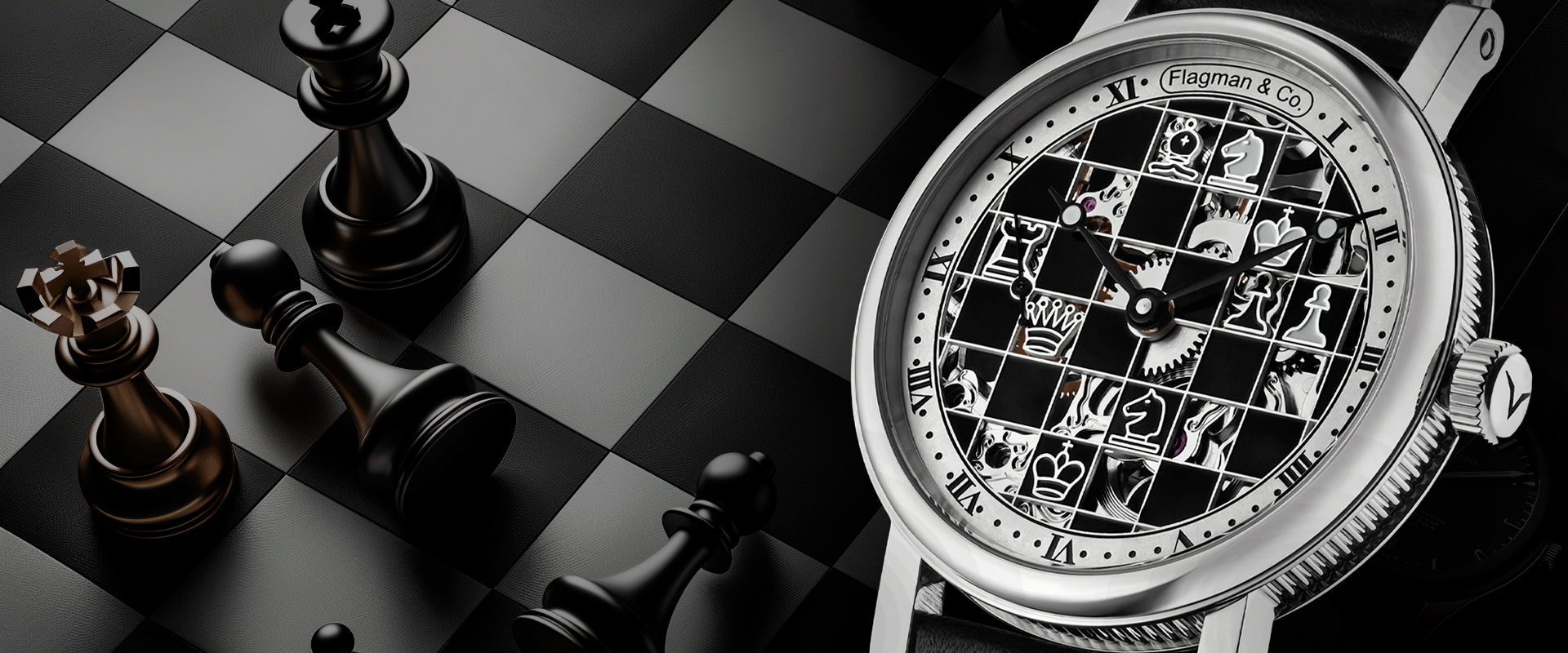 Desktop banner for Checkmate Collection