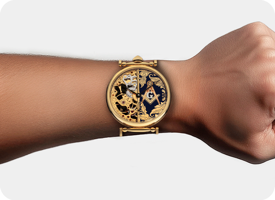 Skeleton Masonic Watch - Masonic Half