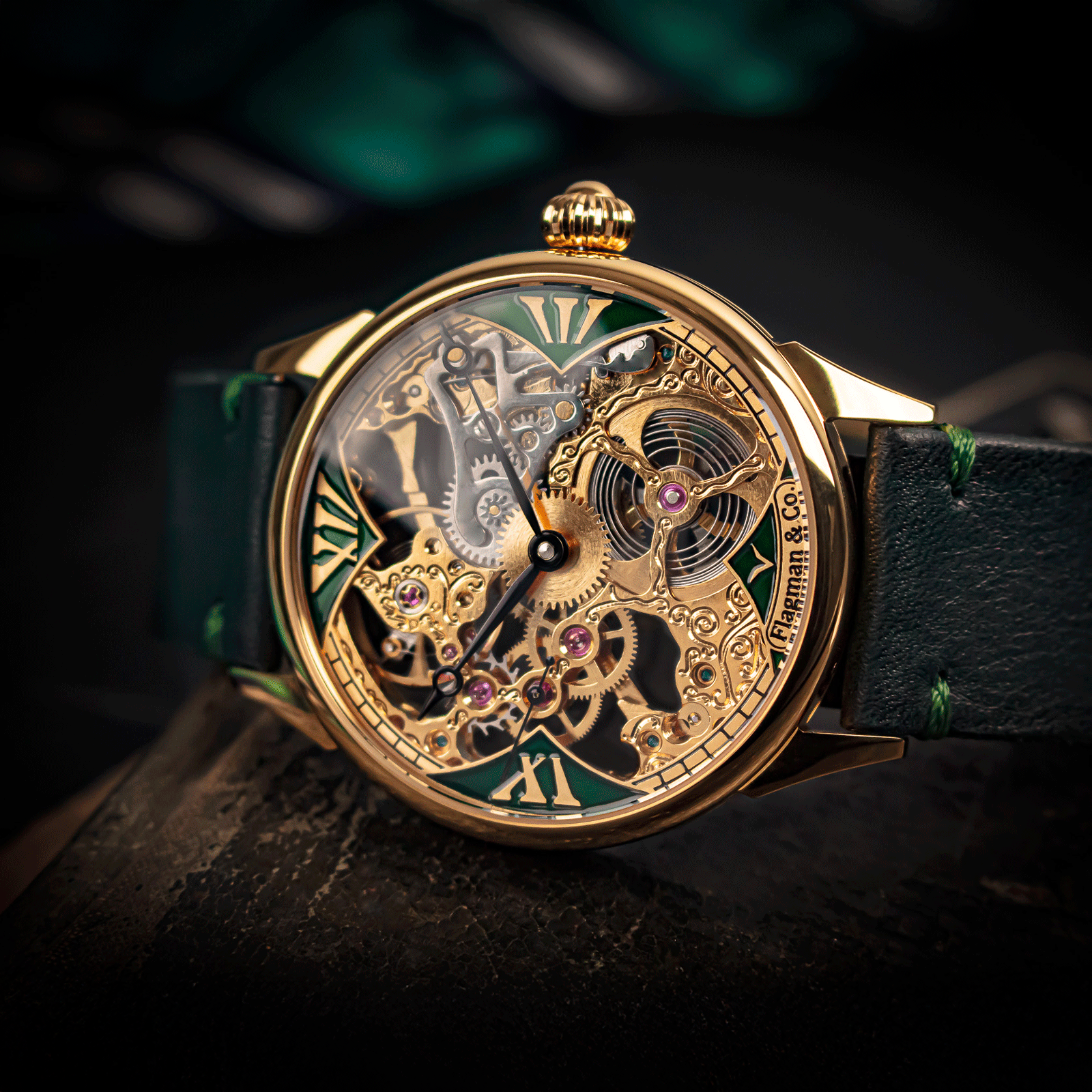 Lifestyle photo of Skeleton Watch in handmade watch - Shards