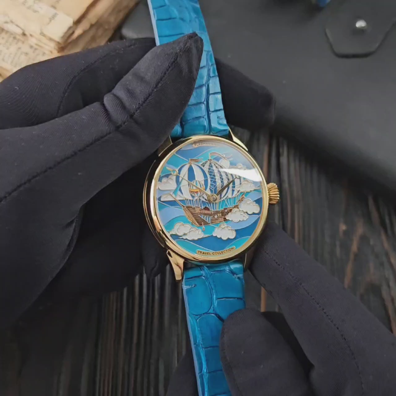 Promotional video of Airship handmade watch – close-up shots and poker-themed showcase