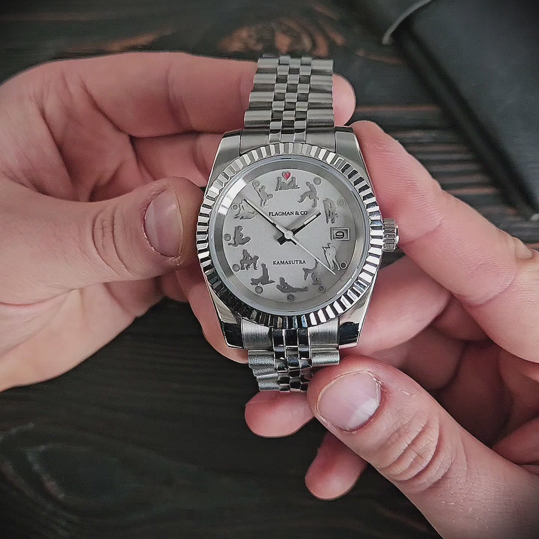 Promotional video of KS handmade watch – close-up.