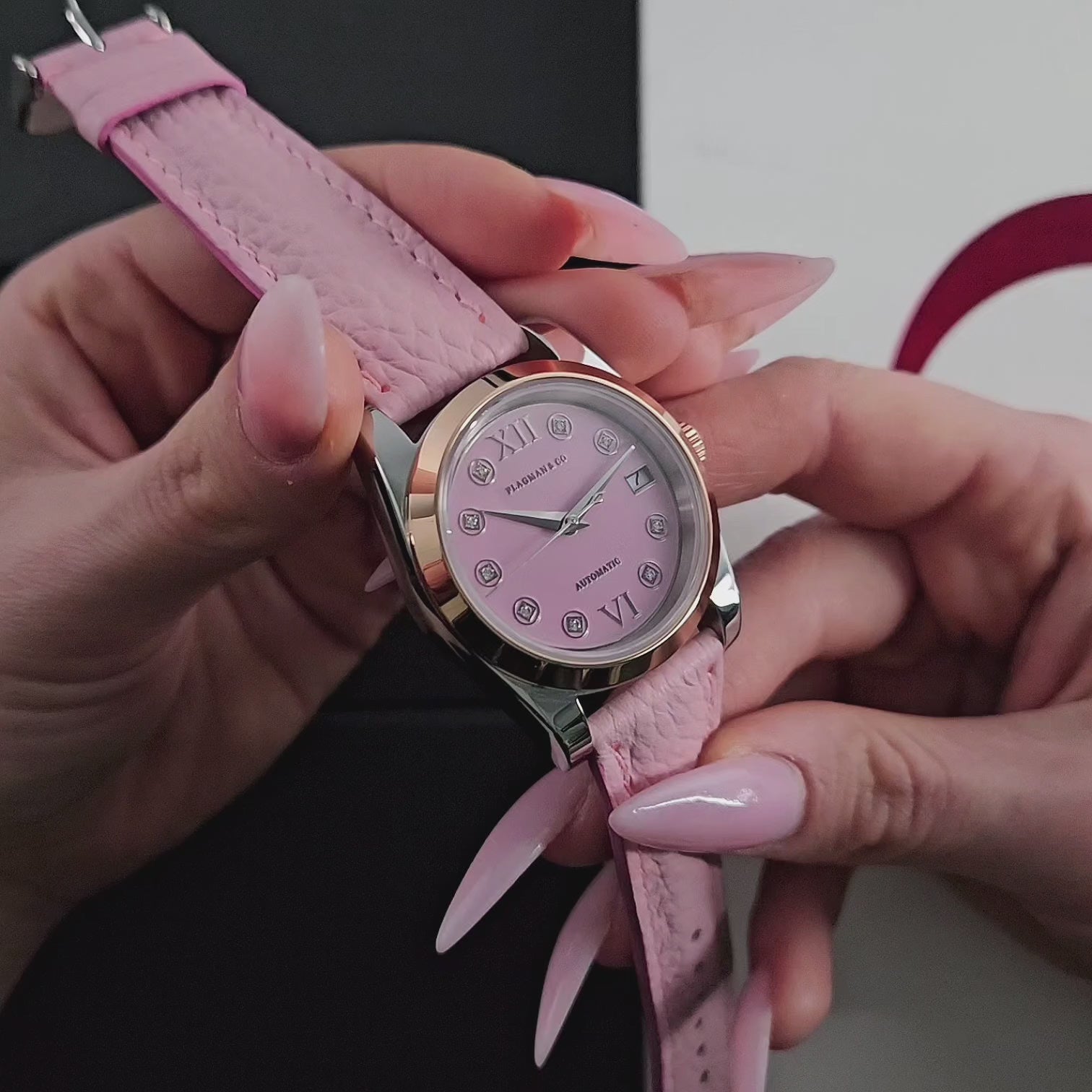 Promotional video of Lumine Pink handmade watch fo women