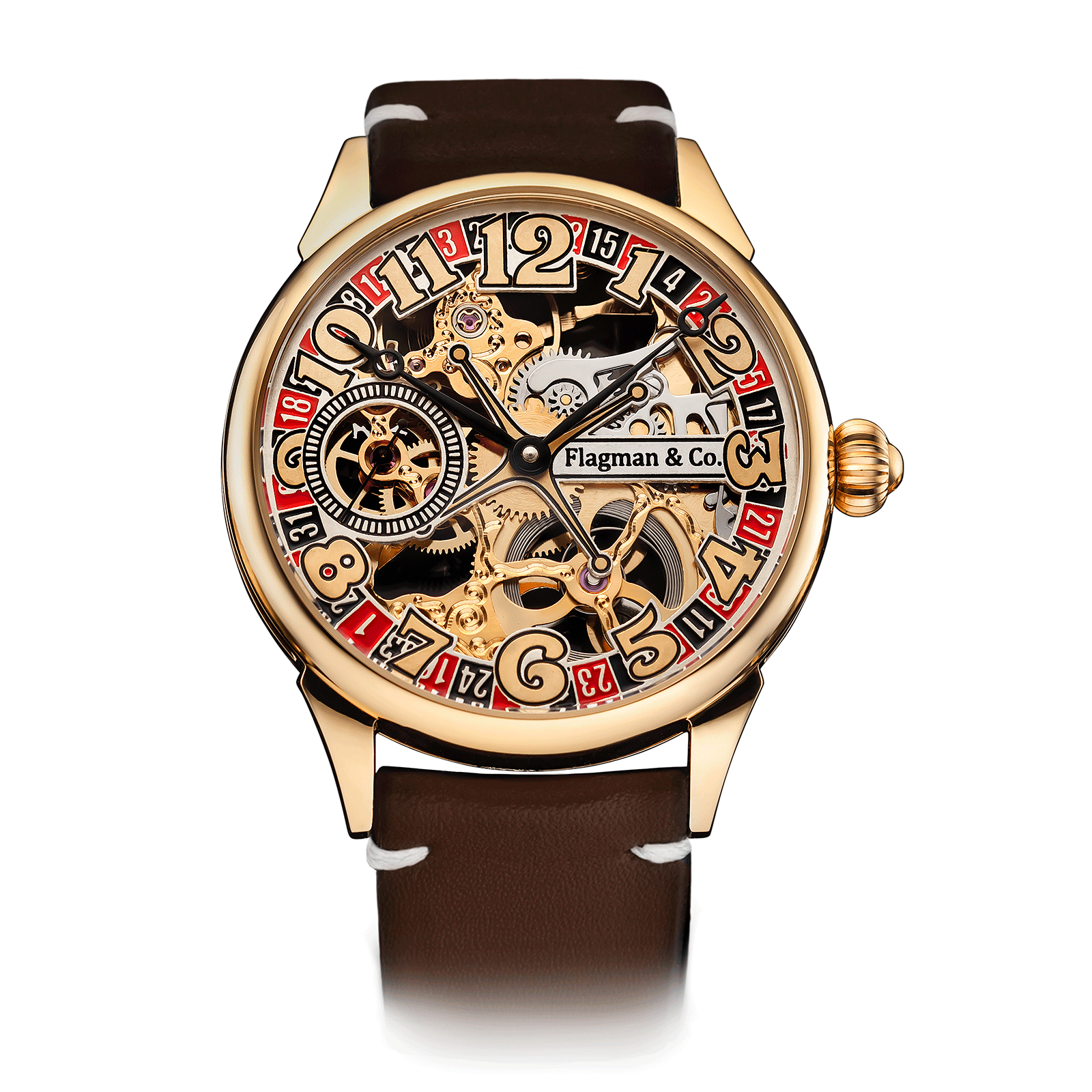 Brown Strap – Skeleton Watch #color_brown