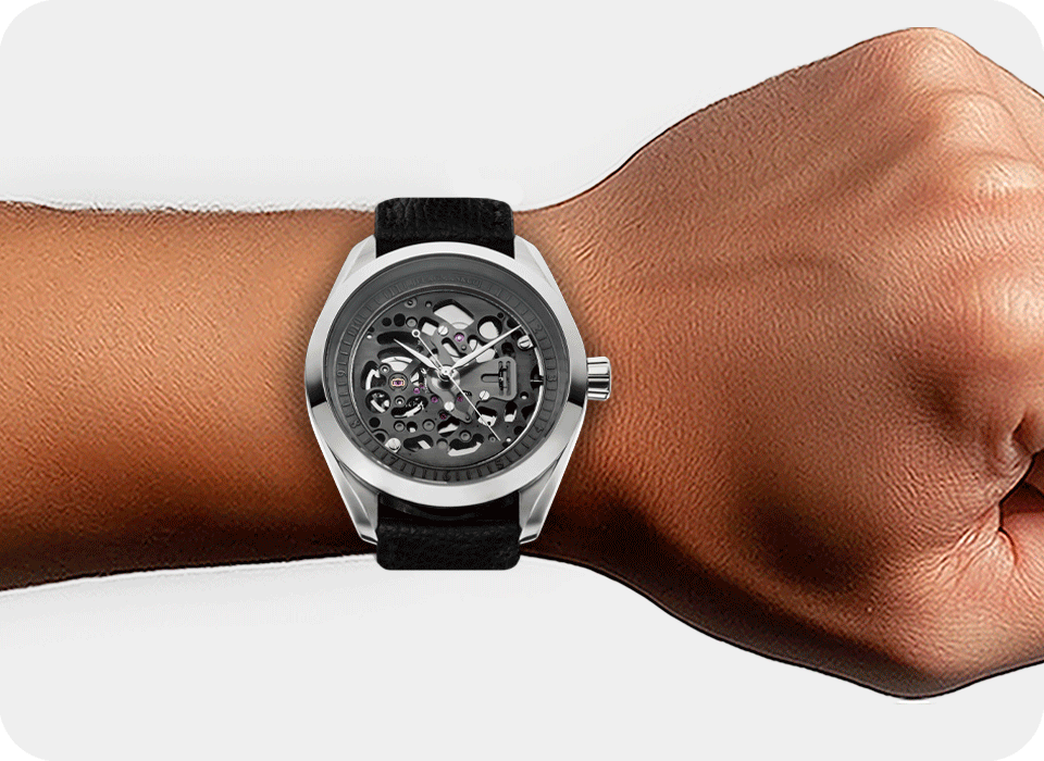 Steampunk Skeleton Watch - Graphite Mini