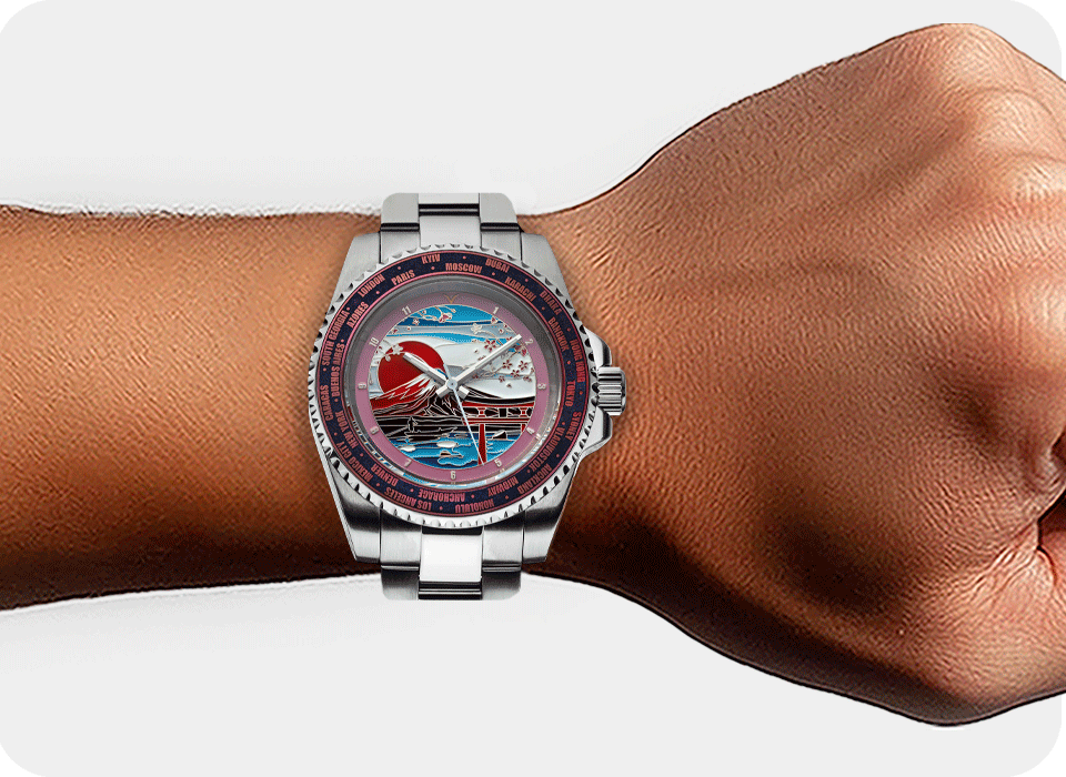 Art Deco Watch - Tokyo Mini (Titanium bezel)