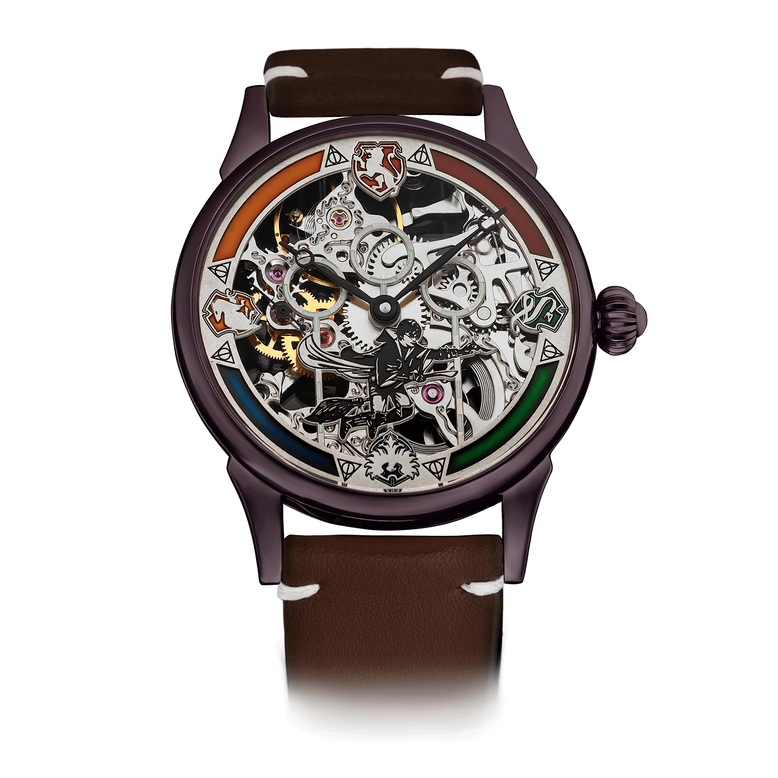 Brown Strap – mens Skeleton Watch #color_brown