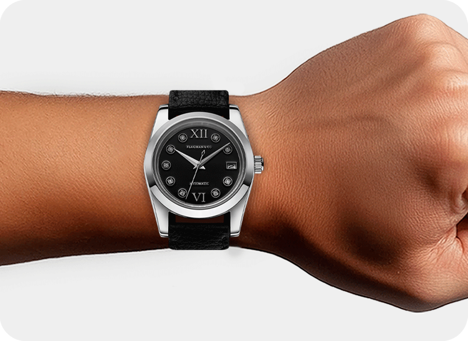 Womens Handmade Watch - Lumine Black